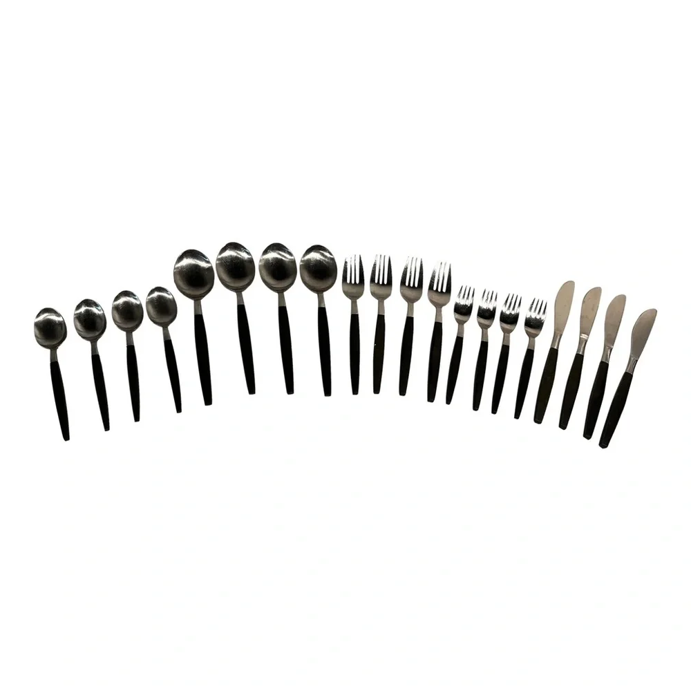 Danish Modern Flatware Set Stainless Steel Service for 4 Mid-Century Modern